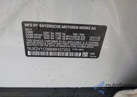 2021 BMW X4 xDrive30I z USA, uszkodzony, nr VIN 5UX2V1C06M9H37203